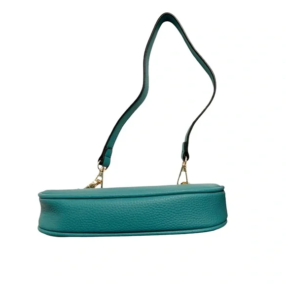 Montana West Mini Y2K Style Teal Blue Green Vegan Leather Shoulder Bag - Picture 3 of 5